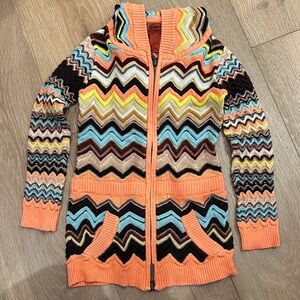 Missoni Kids Jacket with Vibrant Zigzag Pattern